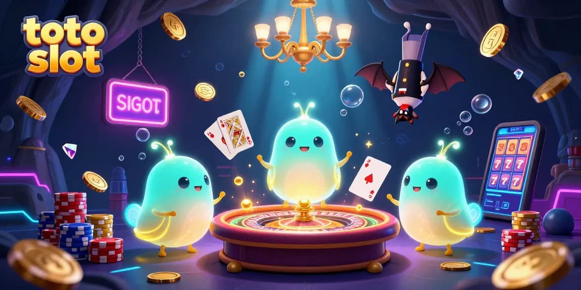 Experience thrilling gameplay with toto slot in a vibrant 3D cave casino illuminated by glowworms and dynamic game elements.
