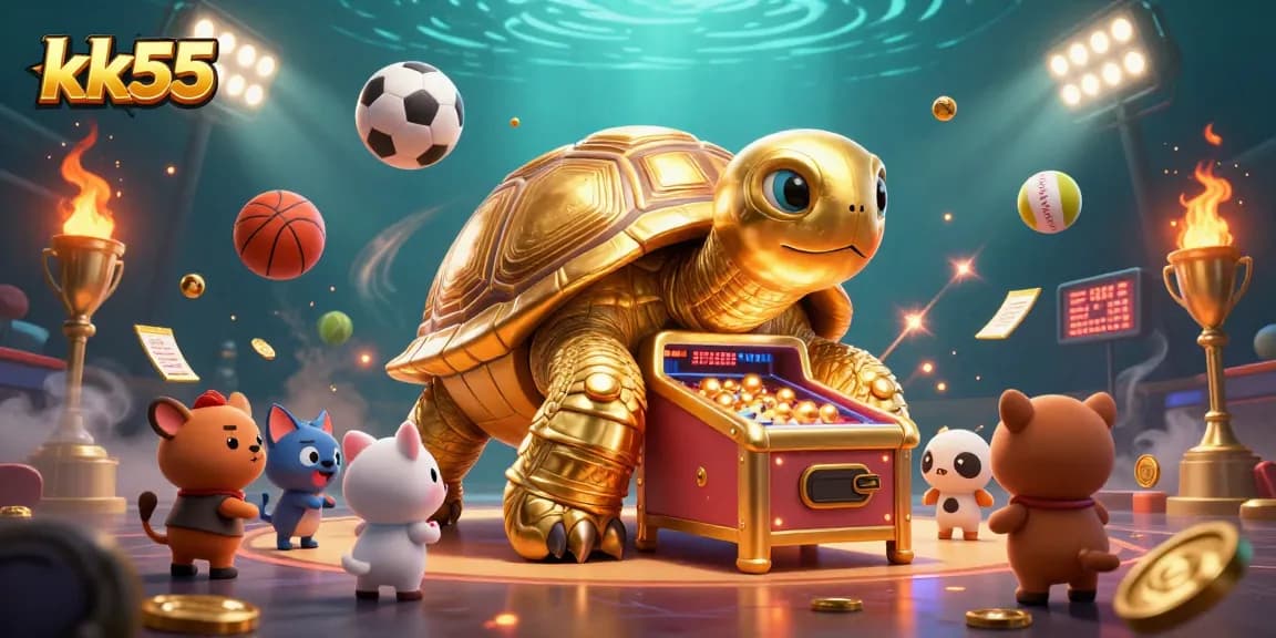 Engage with kk55 and win big in a vibrant 3D gambling scene with exciting sports elements.