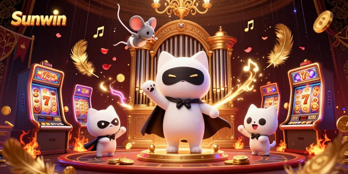 Experience the immersive gaming world of Sunwin with this vibrant casino-themed illustration.