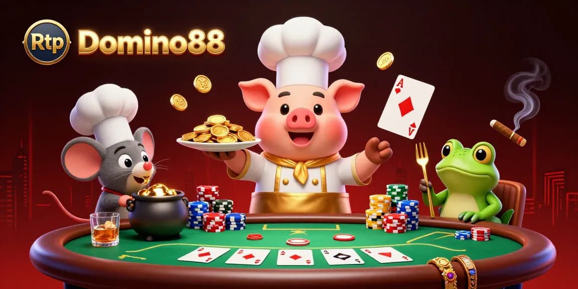 Engage with Rtp Domino88: Experience thrilling casino action with gold coins, poker games, and exciting characters.