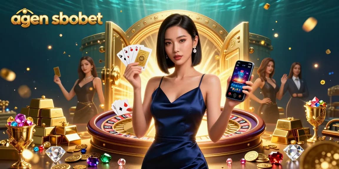 Engage with agen sbobet through a vibrant, dynamic casino scene showcasing winning potential.