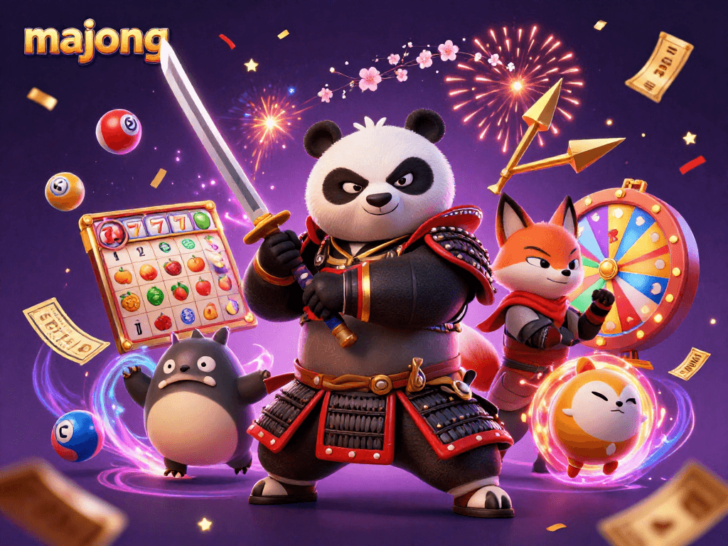Experience thrilling majong gameplay with vibrant characters, exciting slot elements, and jackpot excitement.