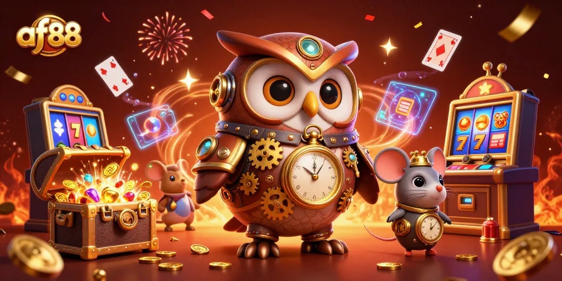 Experience the thrill of gaming with af88 through an engaging casino-themed 3D illustration.