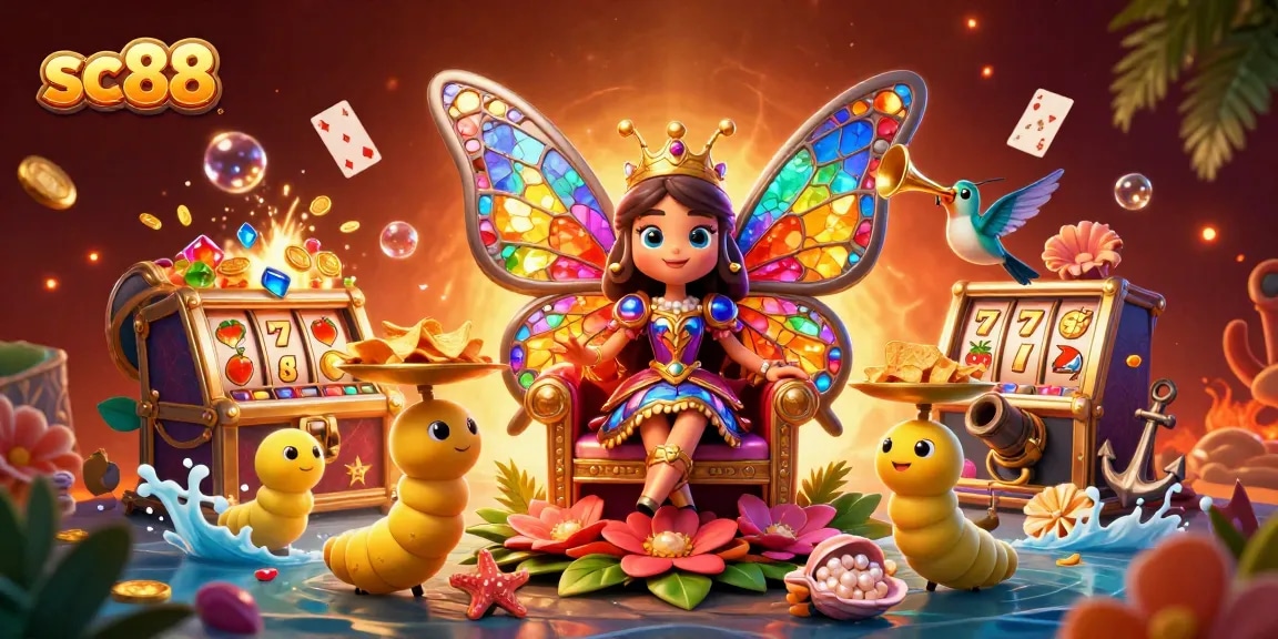 Join the excitement at SC88 with vibrant casino elements and a magical atmosphere.