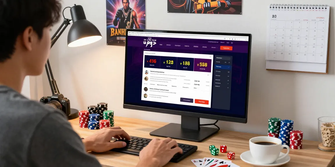 Tracking payout rates on Thai online platforms using ทางเข้าfun88 ล่าสุด ไม่โดนบล็อก in a cozy home office.