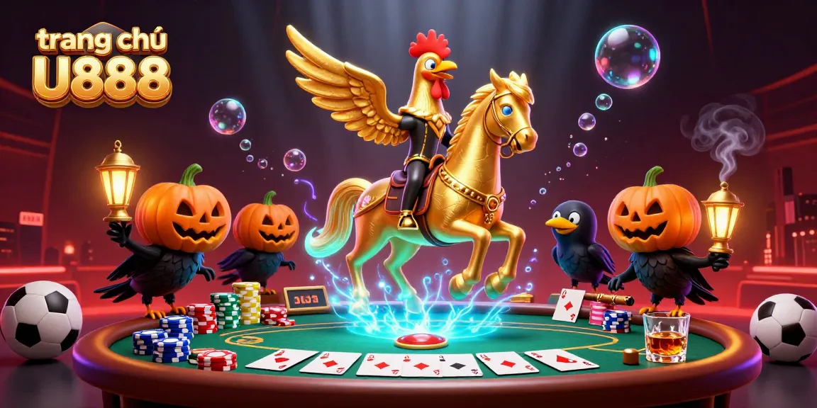 Engage with the thrilling trang chủ U888 sports betting scene featuring a golden rooster in a casino.