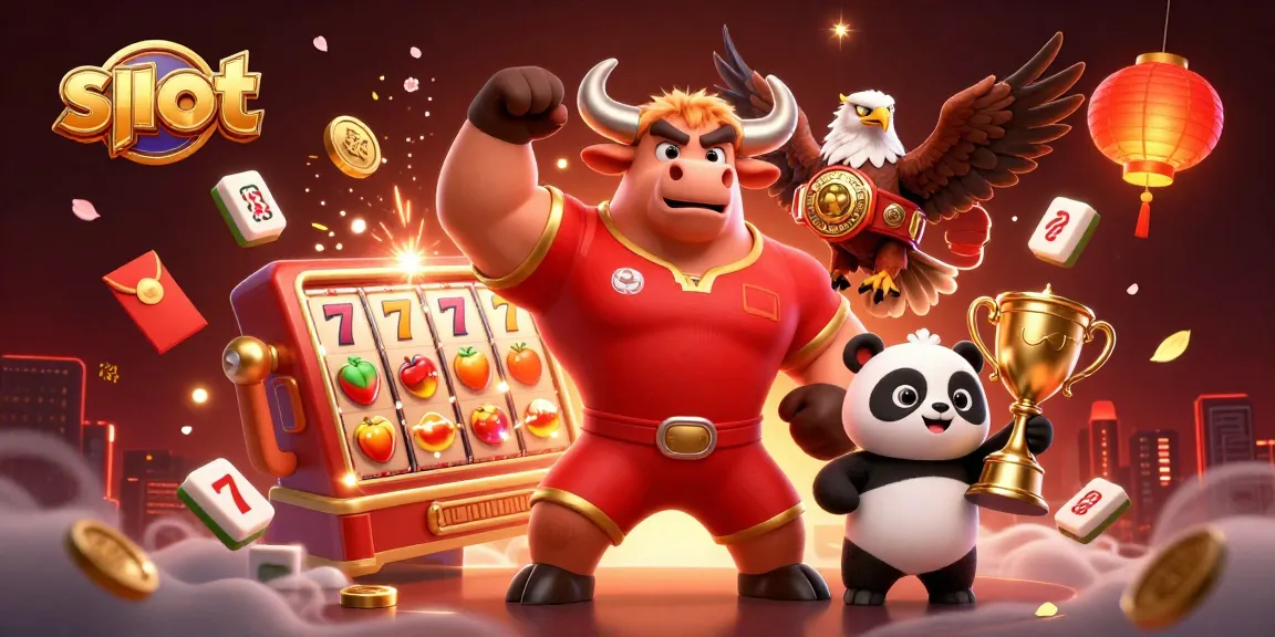 Putar slot untuk meraih jackpot di Heroslot88 dengan simbol keberuntungan dan trofi emas.