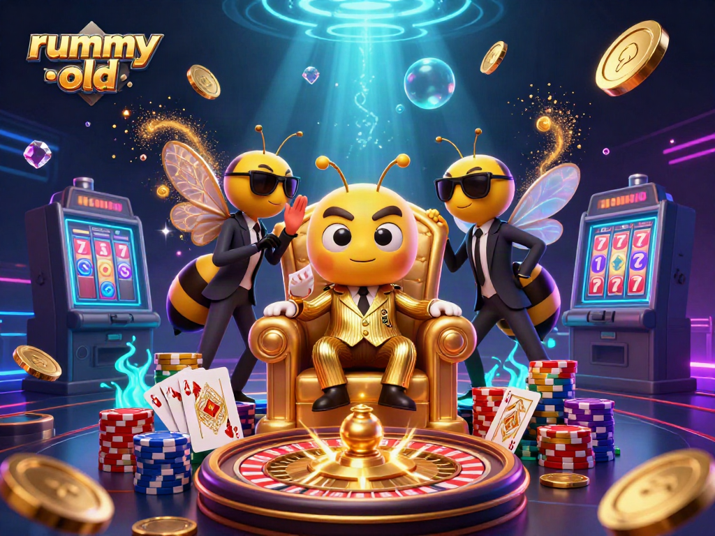 Experience the thrilling rummy old gaming atmosphere with vibrant characters and rich casino elements.