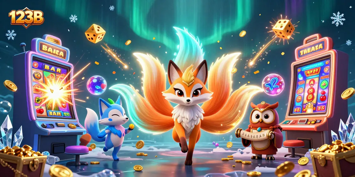 Engage with a vibrant 3D slot scene at 123B featuring dynamic characters and thrilling gameplay elements.