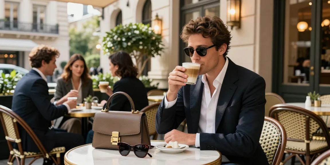 LUXURY 111: Gaya hidup mewah di kafe elegan dengan aksesori mode yang menawan.