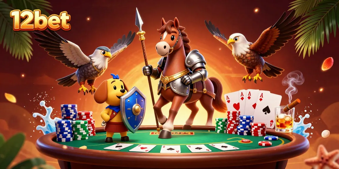Bạn đang tận hưởng cược tại 12bet với những quân bài poker và sòng bài sôi động.