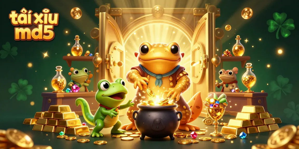 Experience the enchanting world of tài xỉu md5 with gold coins and fantastical characters!