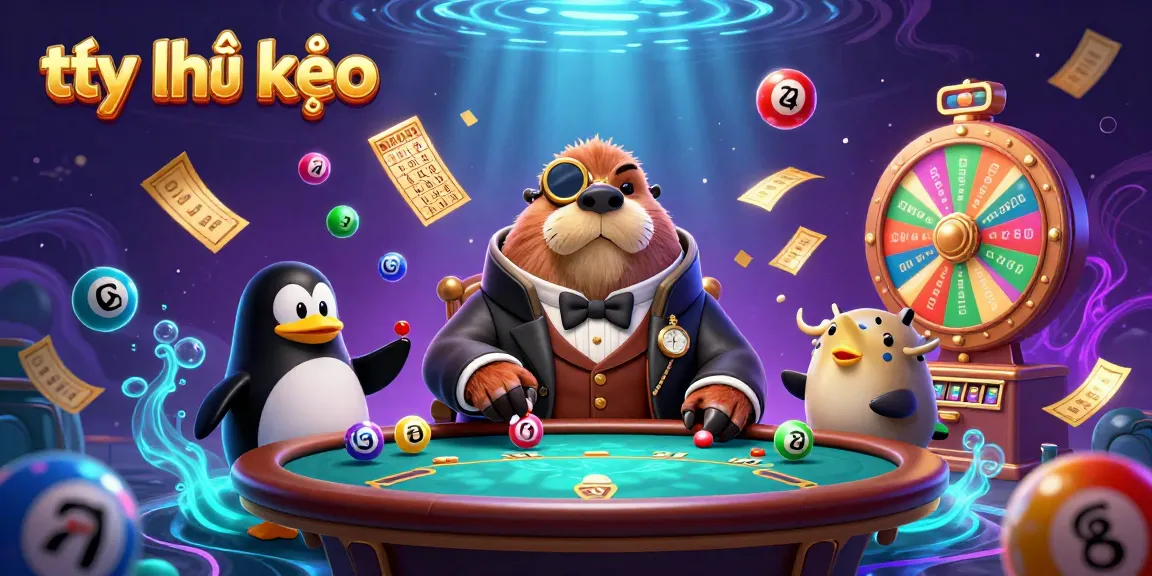 Engage with tỷ lệ kèo as underwater poker unfolds with cartoon characters and vibrant game elements.