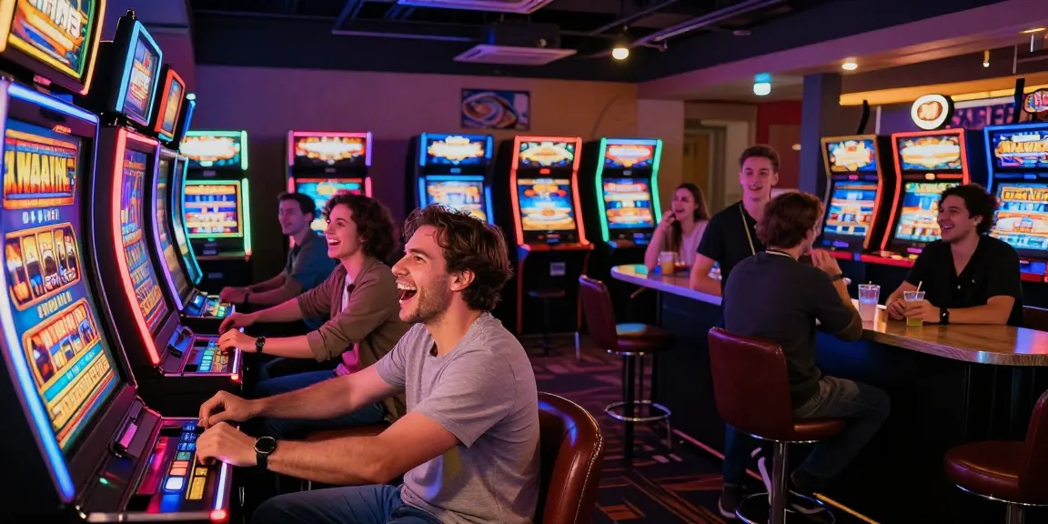 Situs slot gacor dengan suasana kasino yang meriah dan teman-teman bersenang-senang.
