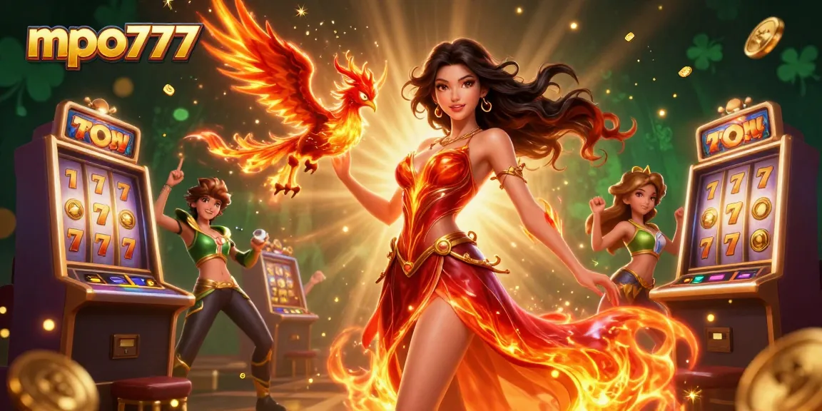 Experience exciting gameplay with mpo777, featuring spinning slot reels and vibrant animations.