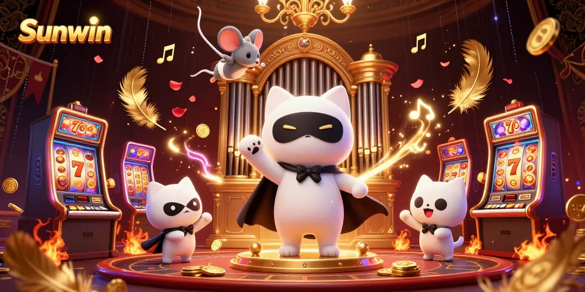 Experience the immersive gaming world of Sunwin with this vibrant casino-themed illustration.