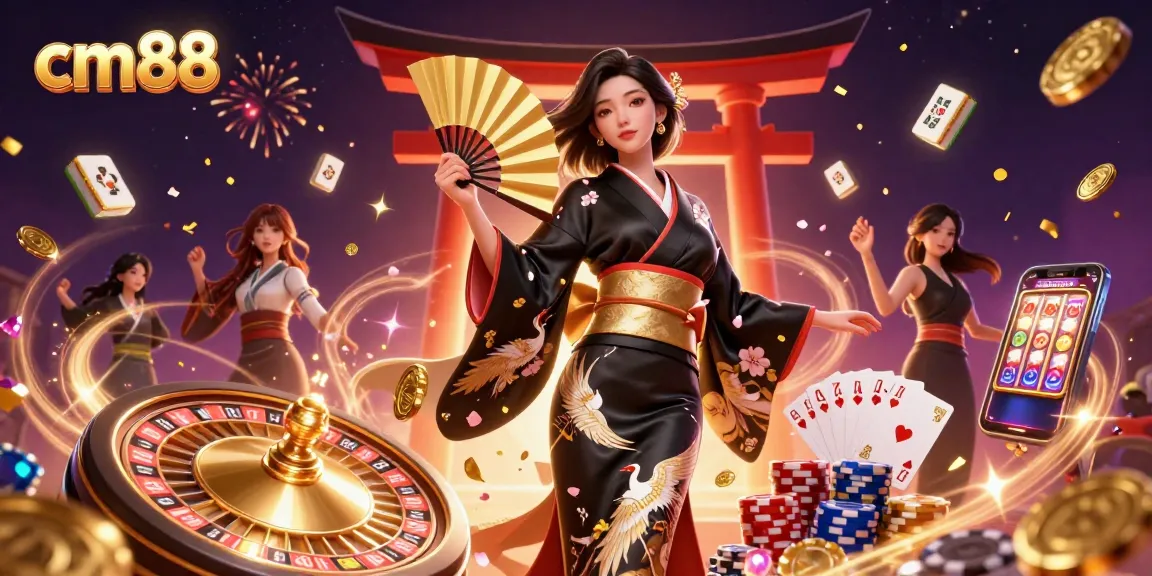 Bet on cm88 with a vibrant casino scene showcasing thrilling games and winning moments.
