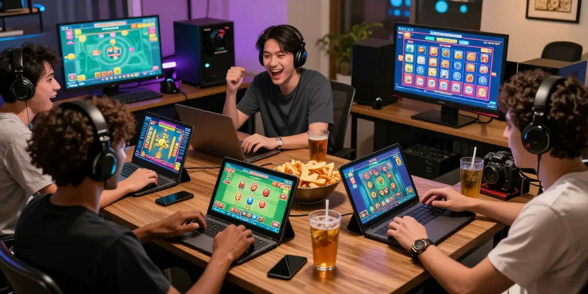 Players enjoying ulartoto togel in an interactive gaming environment, showcasing excitement and social engagement.