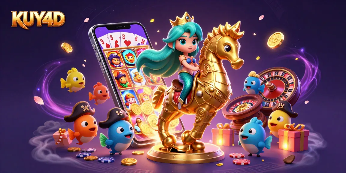 KUY4D tampilkan cara memenangkan togel online dengan karakter putri duyung dan seahorse yang menawan.