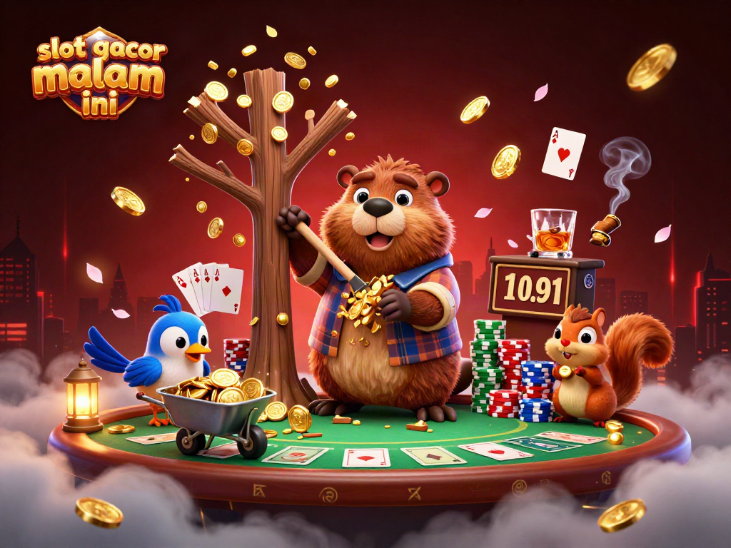 Menangkan hadiah di slot gacor malam ini dengan ilustrasi 3D menarik karakter permainan kasino.