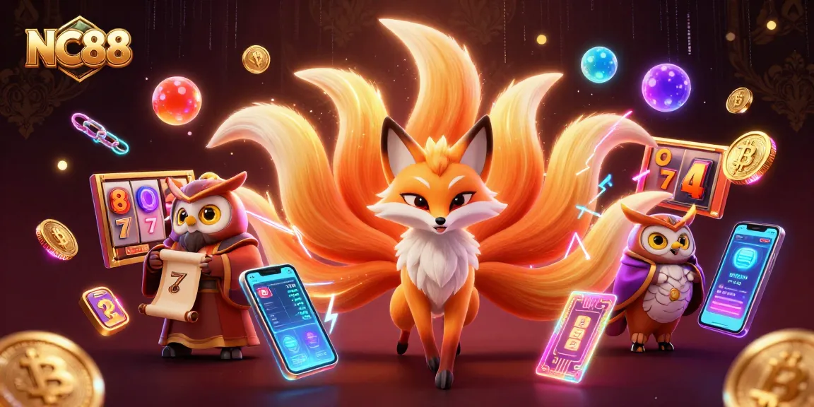 Experience winning slot strategies with NC88’s vibrant gaming spirit illustration.