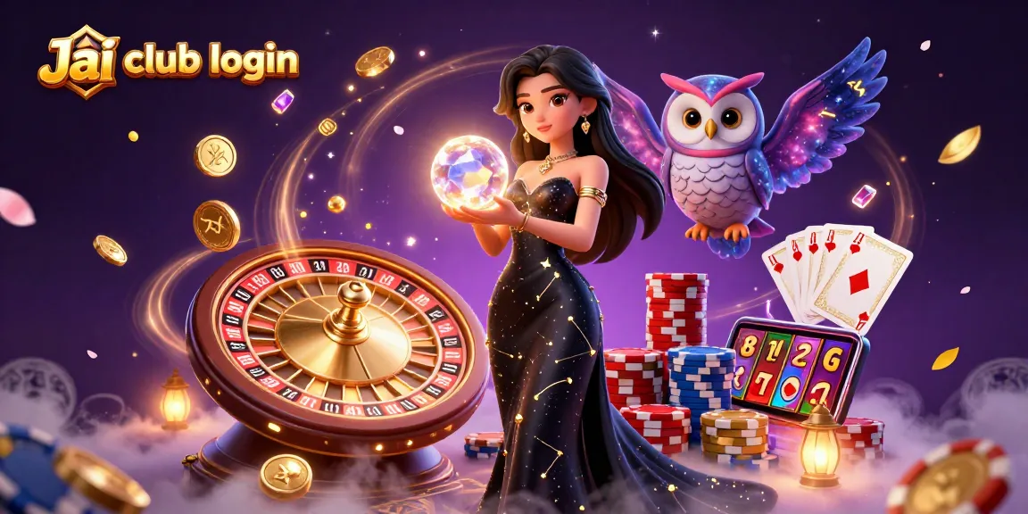 Engage in the fun of gambling with the stunning Jai club login scene featuring vibrant casino elements.
