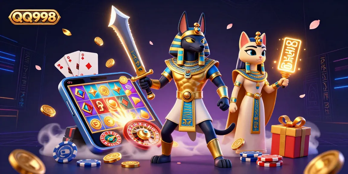 Engage with QQ998's thrilling gaming experience featuring dynamic slot games and vibrant visuals.