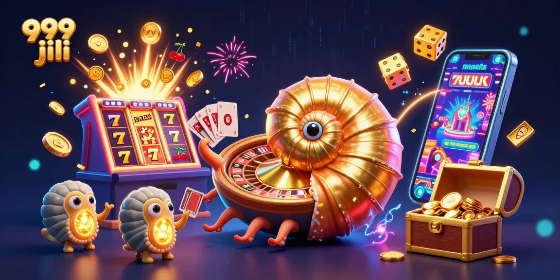 Experience thrilling wins with 999 jili's vibrant casino environment featuring a giant nautilus roulette wheel.
