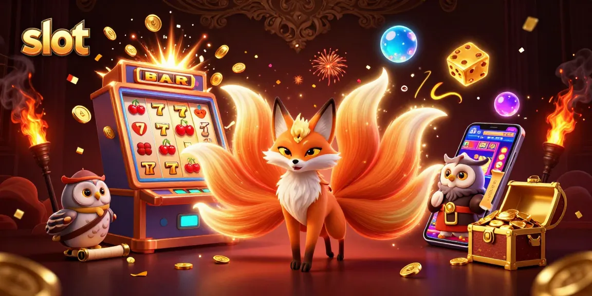 Spin the slot and unveil vibrant jackpots with a glowing nine-tailed fox and wise owl.