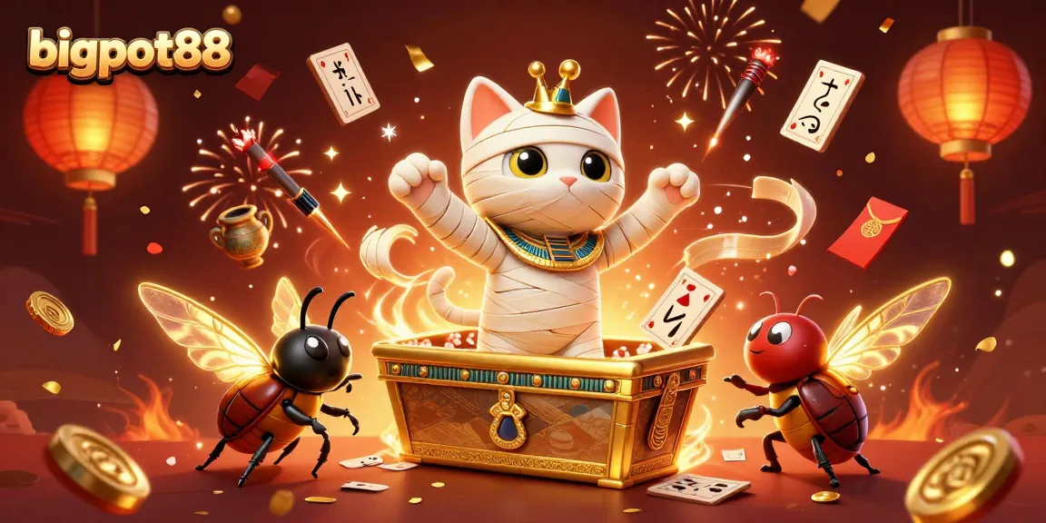 Experience thrilling gaming with bigpot88 featuring vibrant 3D characters and casino elements.