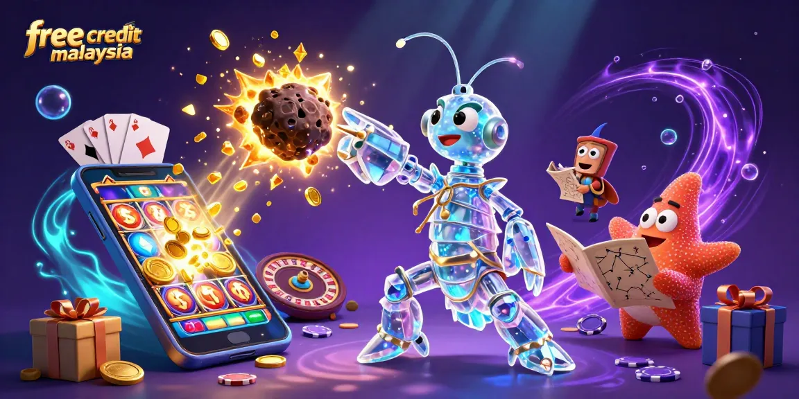Engage with free credit malaysia through vibrant 3D casino adventure featuring galactic mantis shrimp and starfish with dynamic game elements.