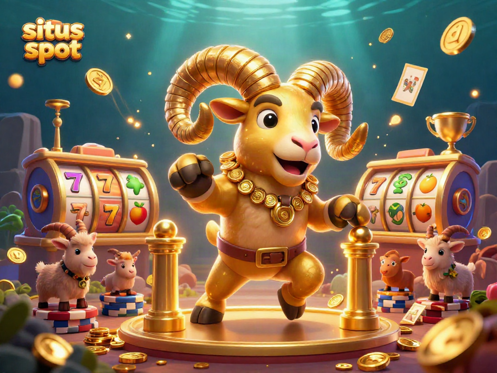 Pengalaman bermain situs slot terbaik dengan karakter ram emas dan elemen jackpot.