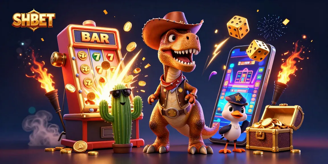 Experience the thrill of SHBET with a dynamic casino scene featuring jackpot excitement and colorful elements.