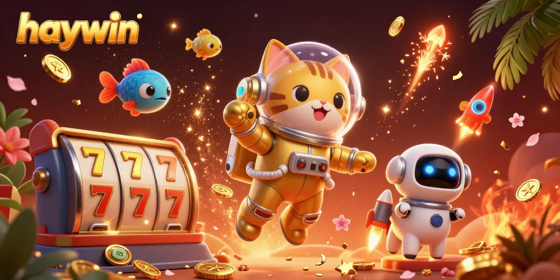 Experience exciting gameplay at haywin with vibrant slot reels and animated characters.