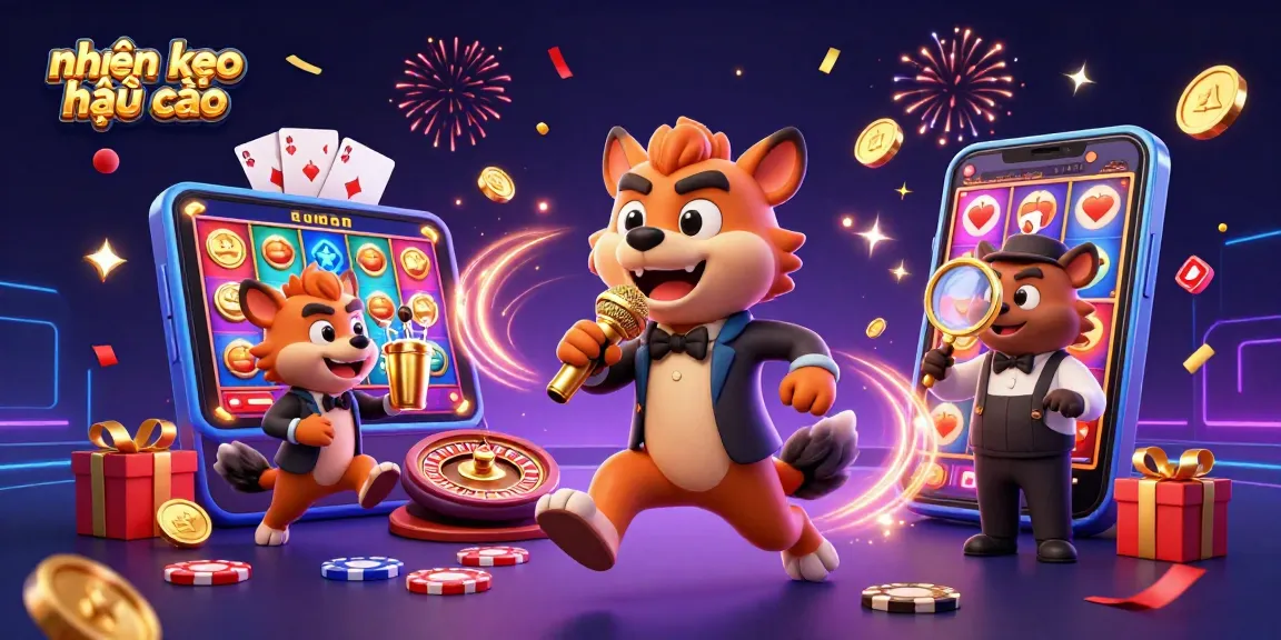 Experience the excitement of nhận định kèo nhà cái with this vibrant 3D casino illustration featuring hyenas in action.