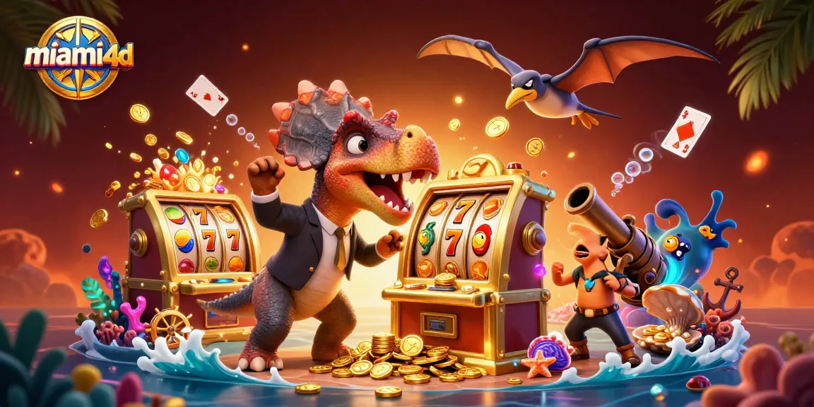 Watch miami4d players engage with a thrilling slot machine jackpot experience, featuring dynamic casino action.