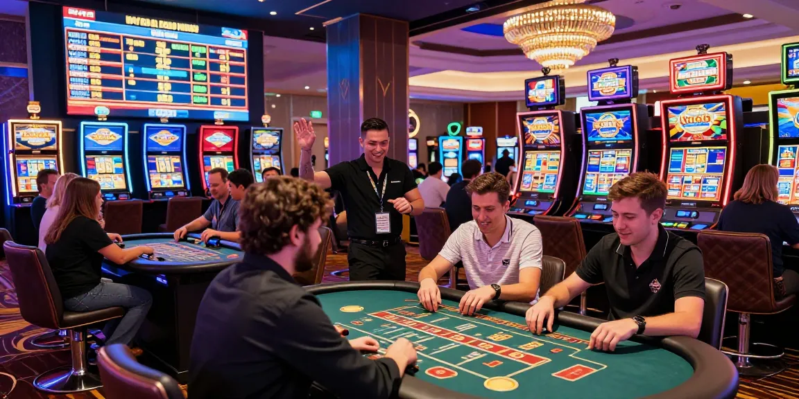 KO66 Casino vibrant gaming scene with players and excitement