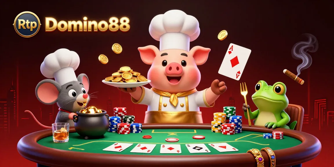 Engage with Rtp Domino88: Experience thrilling casino action with gold coins, poker games, and exciting characters.