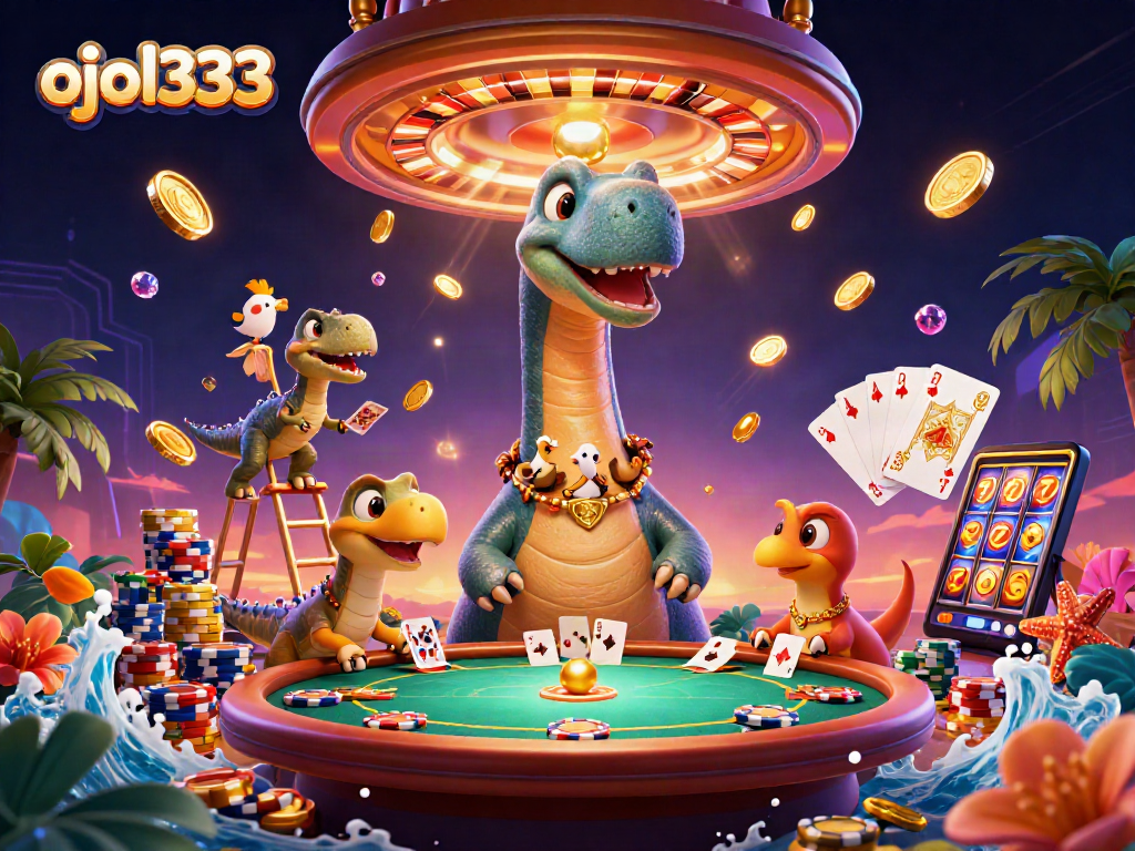 Engage with the vibrant casino scene featuring ojol333, showcasing exciting card deals and shimmering jackpots.