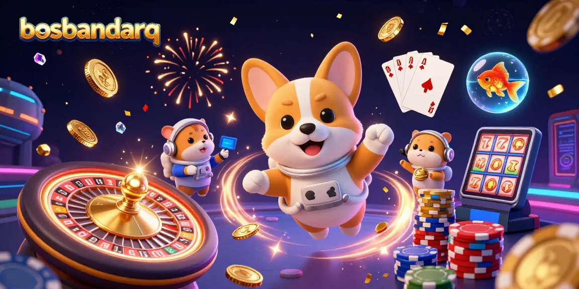 Experience thrilling gameplay with bosbandarq as an astronaut corgi navigates a zero-gravity casino.