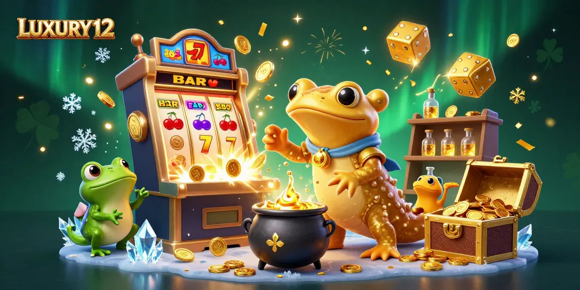 Spin reels and win big with LUXURY12 in an exciting casino adventure filled with golden coins and vibrant games