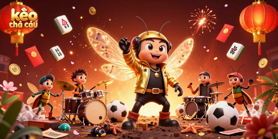 Experience kèo nhà cái excitement with dynamic sports elements and colorful characters in vibrant 3D art.