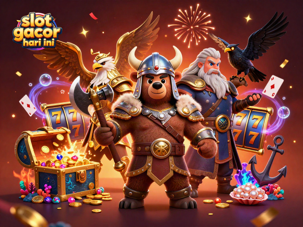 Experience the thrill of slot gacor hari ini with our vibrant, interactive casino illustration.