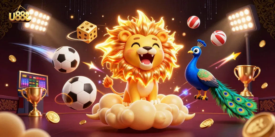 u888 elevates the excitement of online betting with dynamic visuals of casino elements and thrilling vibes.