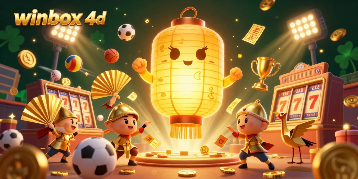Engage with funky gameplay in winbox 4d featuring a golden lantern spirit and dynamic sports elements.