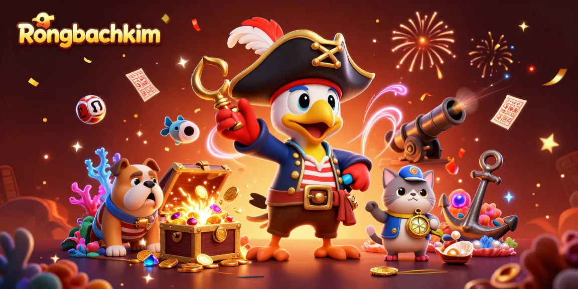 Engage with Rongbachkim's lottery strategies surrounded by vibrant celebration details and classic gambling elements.