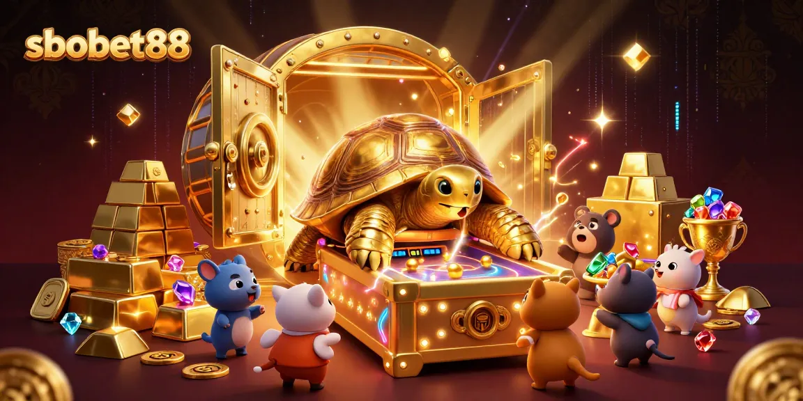 Experience the excitement of sbobet88 with vibrant casino-themed artwork showcasing betting and gaming elements.