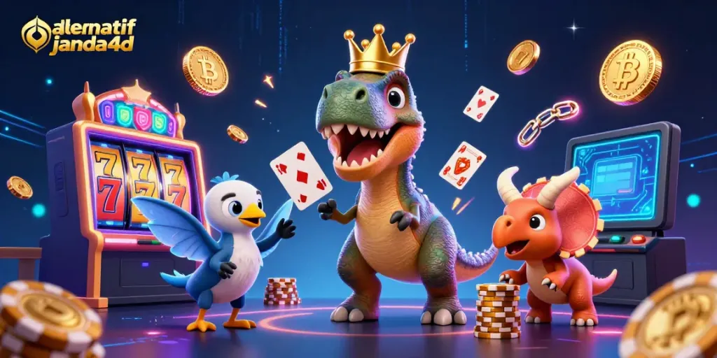 Tambahkan pengalaman judi yang mengasyikkan dengan alternatif janda4D dalam ilustrasi kasino ini.