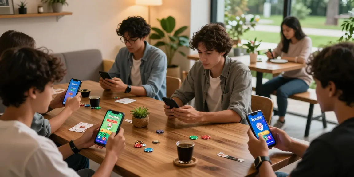 Players enjoying the Teen Patti Gold app on their mobiles, showcasing community gaming with Click to play features in vibrant settings.