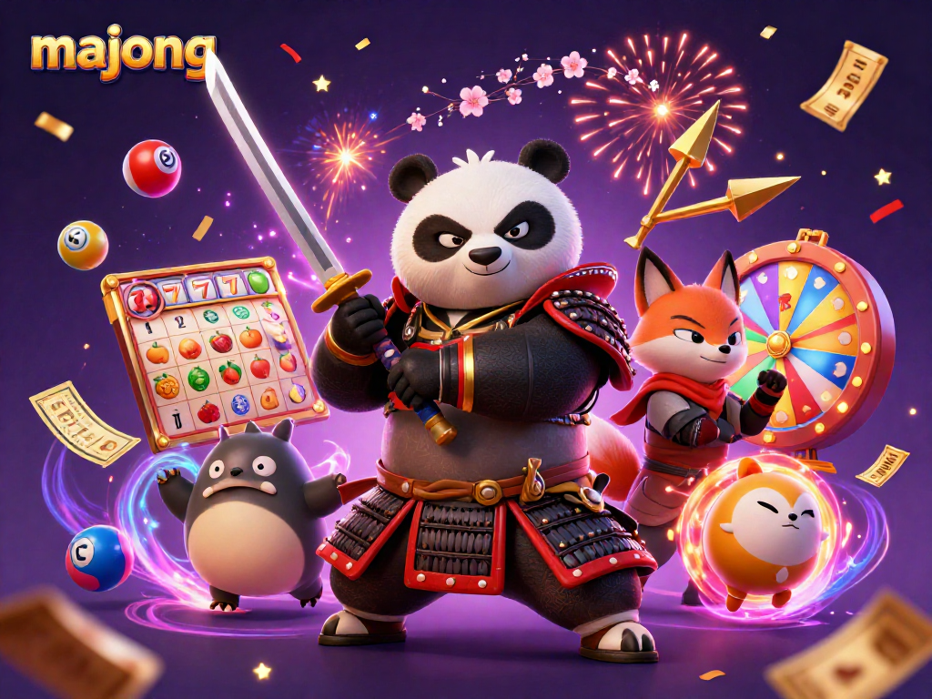Experience thrilling majong gameplay with vibrant characters, exciting slot elements, and jackpot excitement.